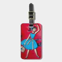 Jet Set Girl Luggage Tag