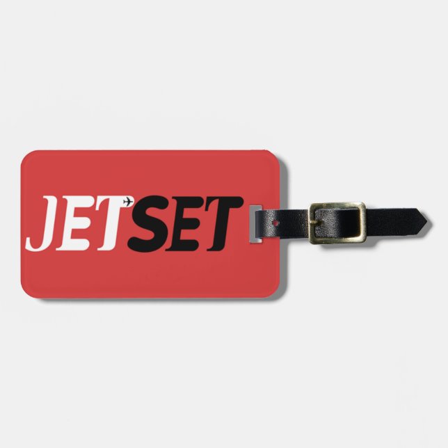 Jet Set Travel Luggage Tag (Front Horizontal)