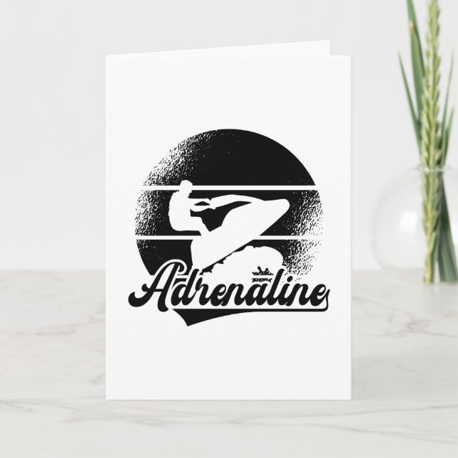 Jet Ski Adrenaline Water Sports Jetski Jet Skiing Card (Front)