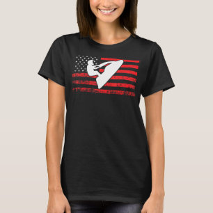 Jet Ski  American Flag   Jet Skiing T-Shirt