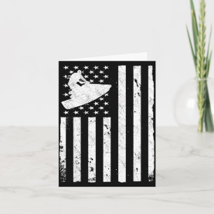 Jet ski american usa flag jetski card