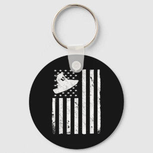 Jet ski american usa flag jetski key ring