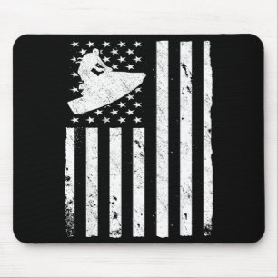 Jet ski american usa flag jetski  mouse pad