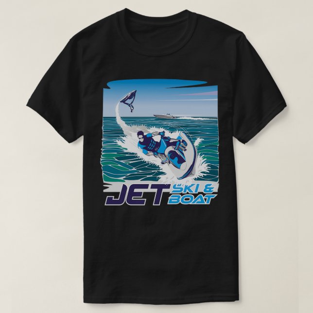 Jet Ski and Jet Boat T-Shirt (Design Front)