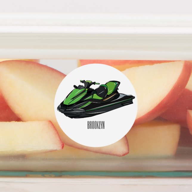 Jet ski cartoon illustration (Affixed)