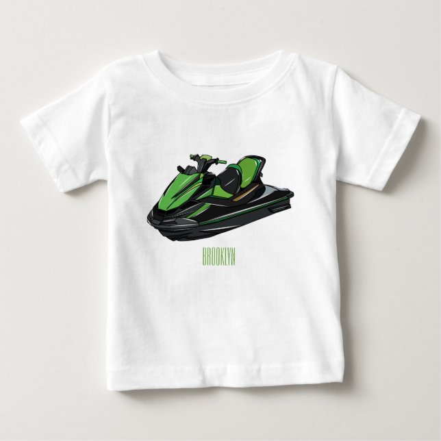 Jet ski cartoon illustration baby T-Shirt (Front)