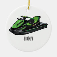 Jet ski cartoon illustration