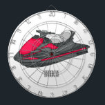 Jet ski cartoon illustration dartboard<br><div class="desc">Jet ski cartoon illustration</div>