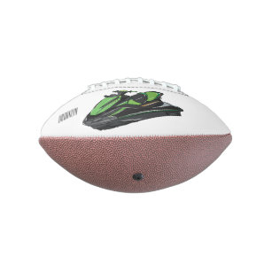 Jet ski cartoon illustration football