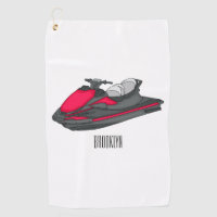 Jet ski cartoon illustration