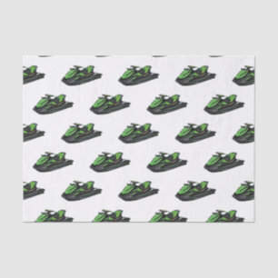 Jet ski cartoon illustration tissue paper
