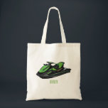 Jet ski cartoon illustration tote bag<br><div class="desc">Jet ski cartoon illustration</div>