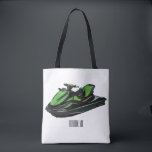 Jet ski cartoon illustration tote bag<br><div class="desc">Jet ski cartoon illustration</div>