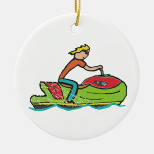 Jet Ski Ceramic Ornament