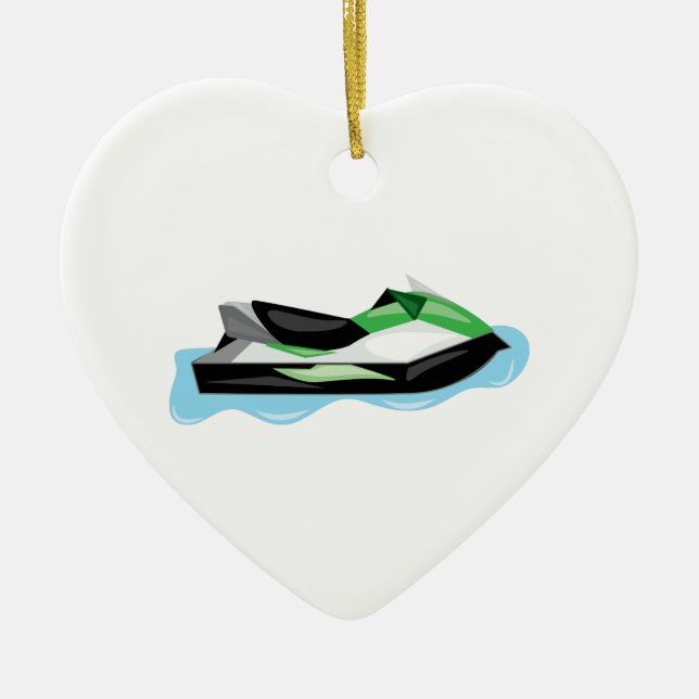 Jet Ski Ceramic Ornament (Front)
