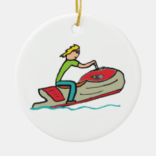 Jet Ski Ceramic Ornament