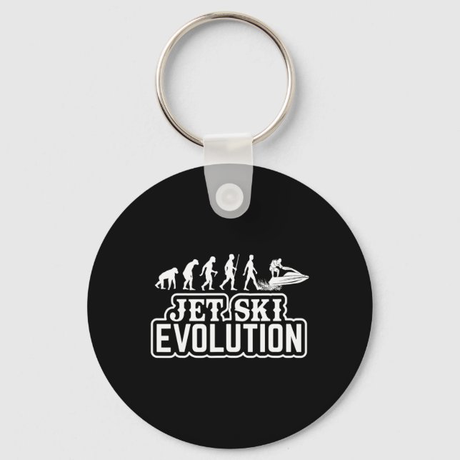 Jet Ski Evolution - Jet Skiing Lovers Sport Swimmi Key Ring (Front)