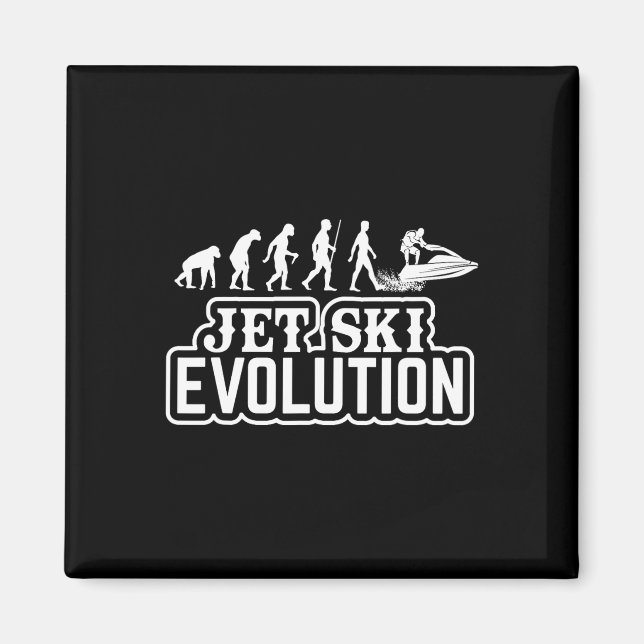 Jet Ski Evolution - Jet Skiing Lovers Sport Swimmi Magnet (Front)