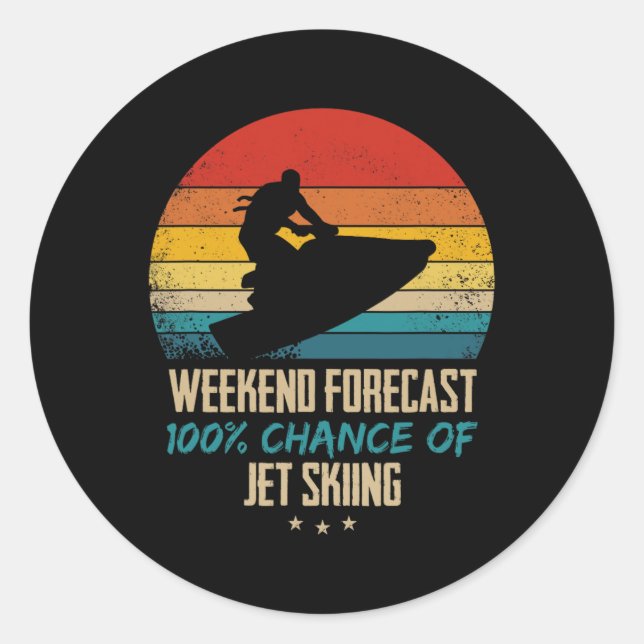 Jet Ski - Funny Jetski  Classic Round Sticker (Front)