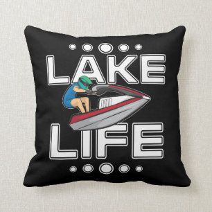 Jet Ski Gift Lake Life Beach Holiday Funny Jetski Cushion