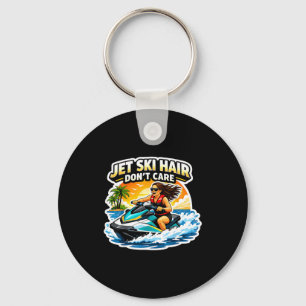 Jet ski hair don't care womens womens jetski pwc key ring