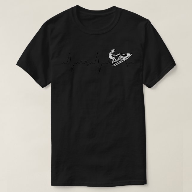 Jet Ski Heartbeat Stand Up Racing  T-Shirt (Design Front)