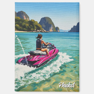 Jet Ski in Phuket Patong Beach Thailand Travel Magnet