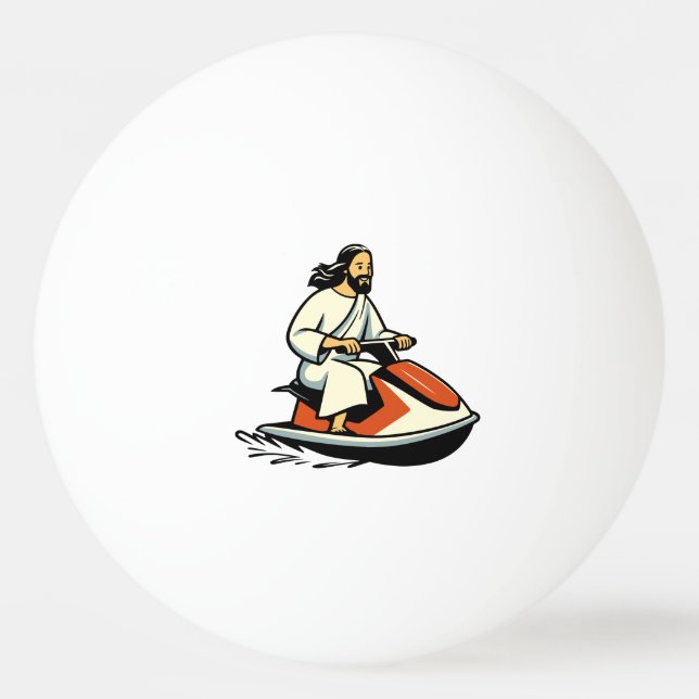 Jet-Ski Jesus Ping Pong Ball (Front)