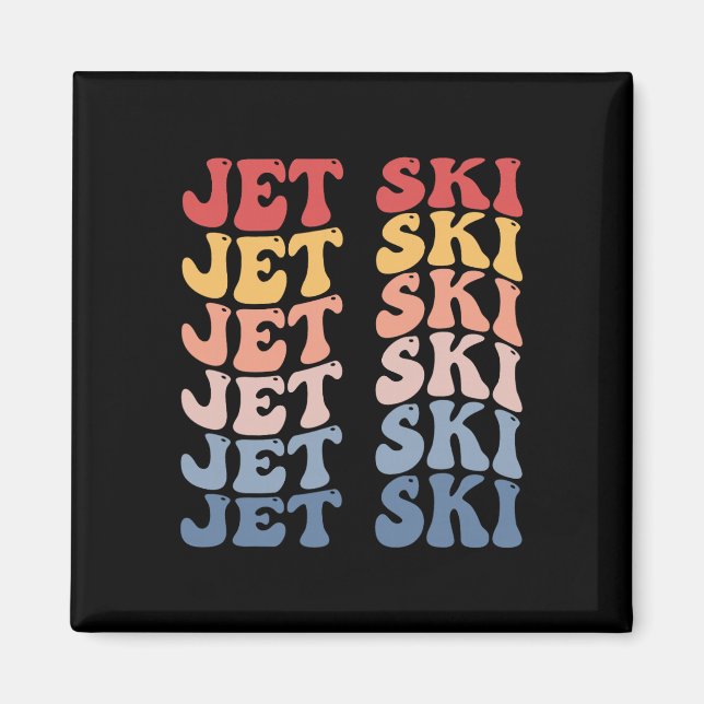 Jet Ski Jet Skiing Groovy  Magnet (Front)