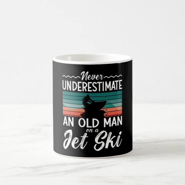 Jet Ski Never Underestimate An Old Man Jet Skiing Coffee Mug (Center)