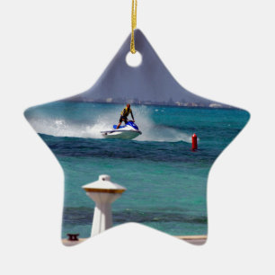 Jet Ski Paradise Ceramic Ornament