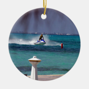 Jet Ski Paradise Ceramic Tree Decoration