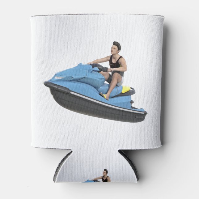 Jet Ski  Rider Can Cooler (Front)