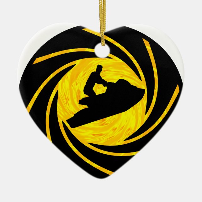 JET SKI SOL CERAMIC TREE DECORATION (Front)