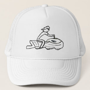 Jet Ski Stickman Trucker Hat