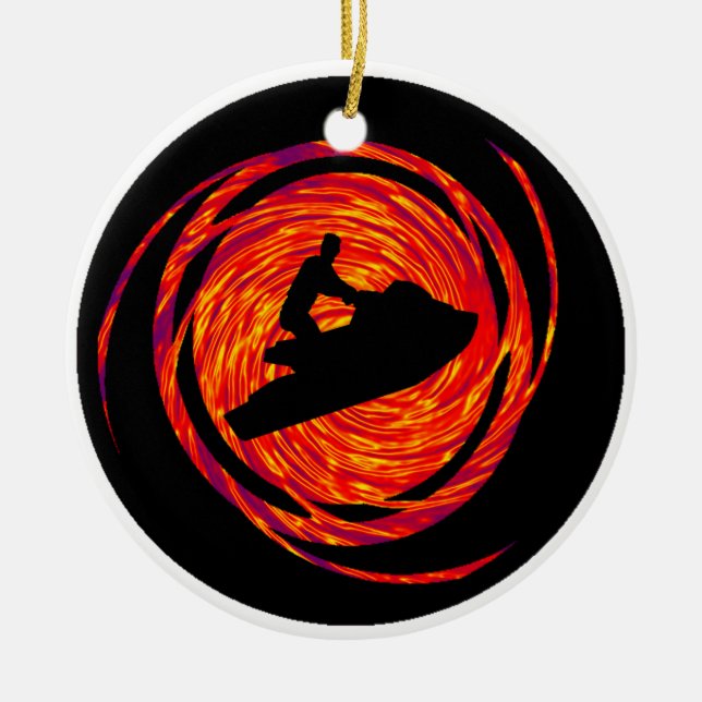JET SKI STYLEEEE CERAMIC ORNAMENT (Front)