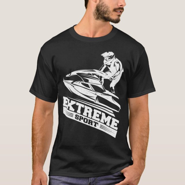 Jet Ski T  Skier Tee Skiing  etreme sport shirt  (Front)