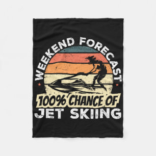 Jet Ski Water Sport Weekend Forest 100% Chance Of Fleece Blanket