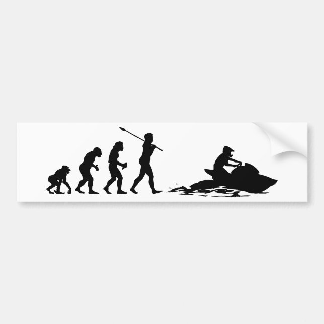 Jet Skier Bumper Sticker (Front)