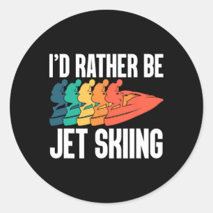 Jet Skier Driver Personal Watercraft Motorsport Je Classic Round Sticker