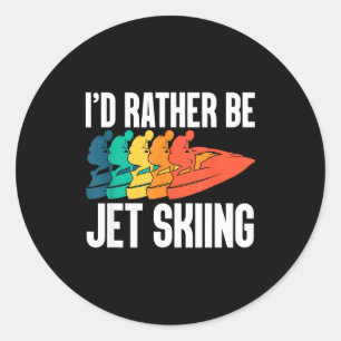 Jet skier driver watercraft motorsport jet skiing  classic round sticker