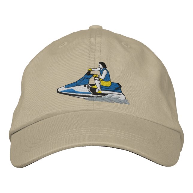 Jet Skier (sitting) Embroidered Hat (Front)