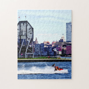 Jet Skiing by Colgate Clock Jigsaw Puzzle