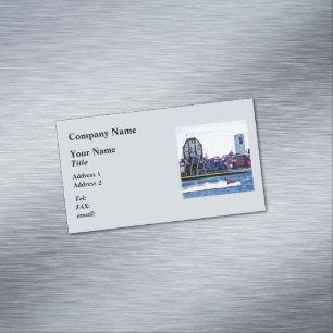 Jet Skiing by Colgate Clock Magnetic Business Card