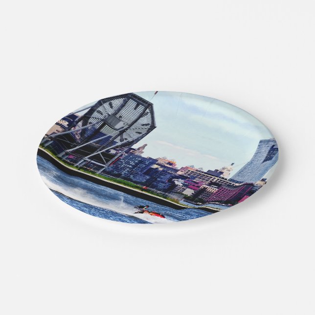 Jet Skiing by Colgate Clock Paper Plate (Angled)