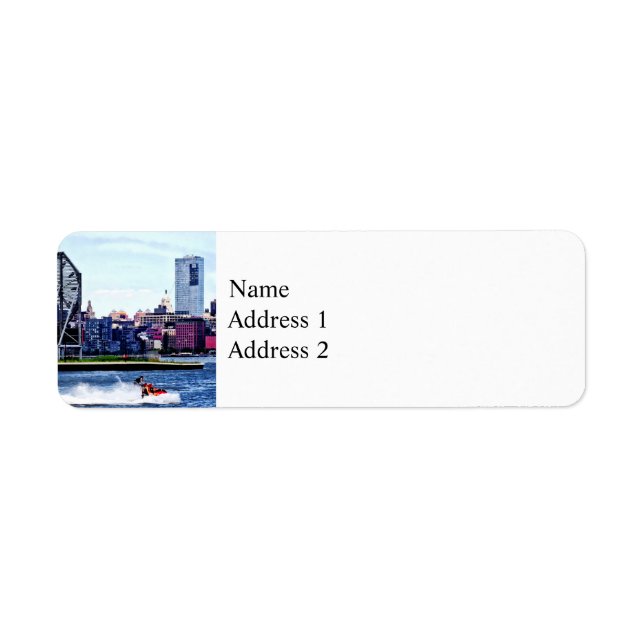 Jet Skiing by Colgate Clock Return Address Label (Front)