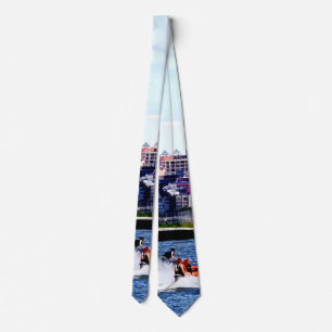 Jet Skiing by Colgate Clock Tie