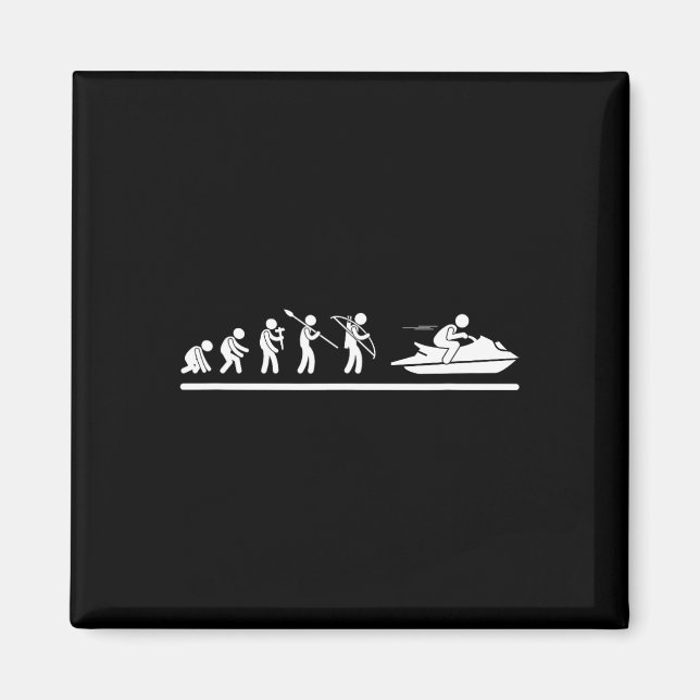 Jet Skiing Evolution Men Women Funny Jet Ski  Magnet (Front)