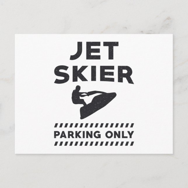 Jet Skiing Jet Ski Jet Skier Parking Only Water Postcard (Front)