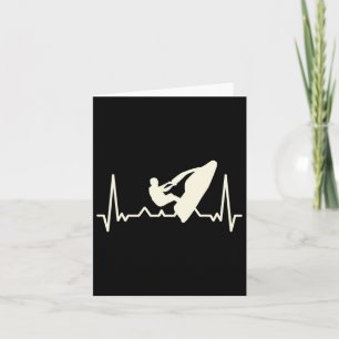 Jet Skiing Lover I Heartbeat Jet Skiing Card